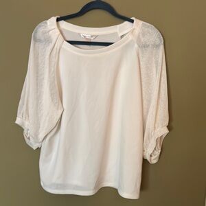 Banana Republic Cream Puff Sleeve Relaxed Blouse
